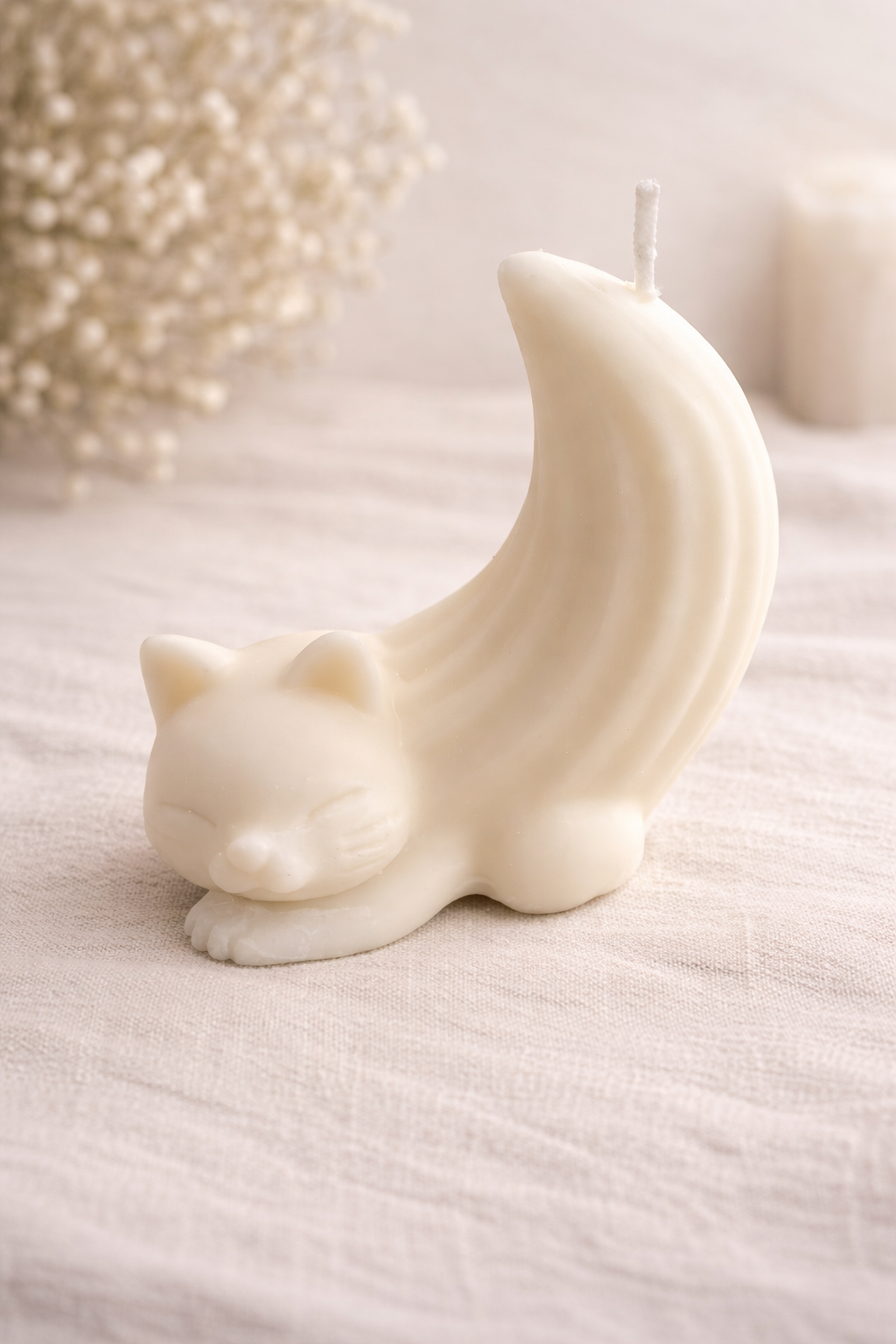 Candela Gattino in cera di soia
