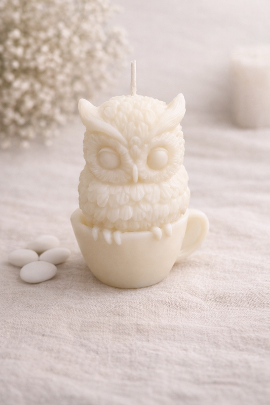 Candela Gufetto in cera di soia