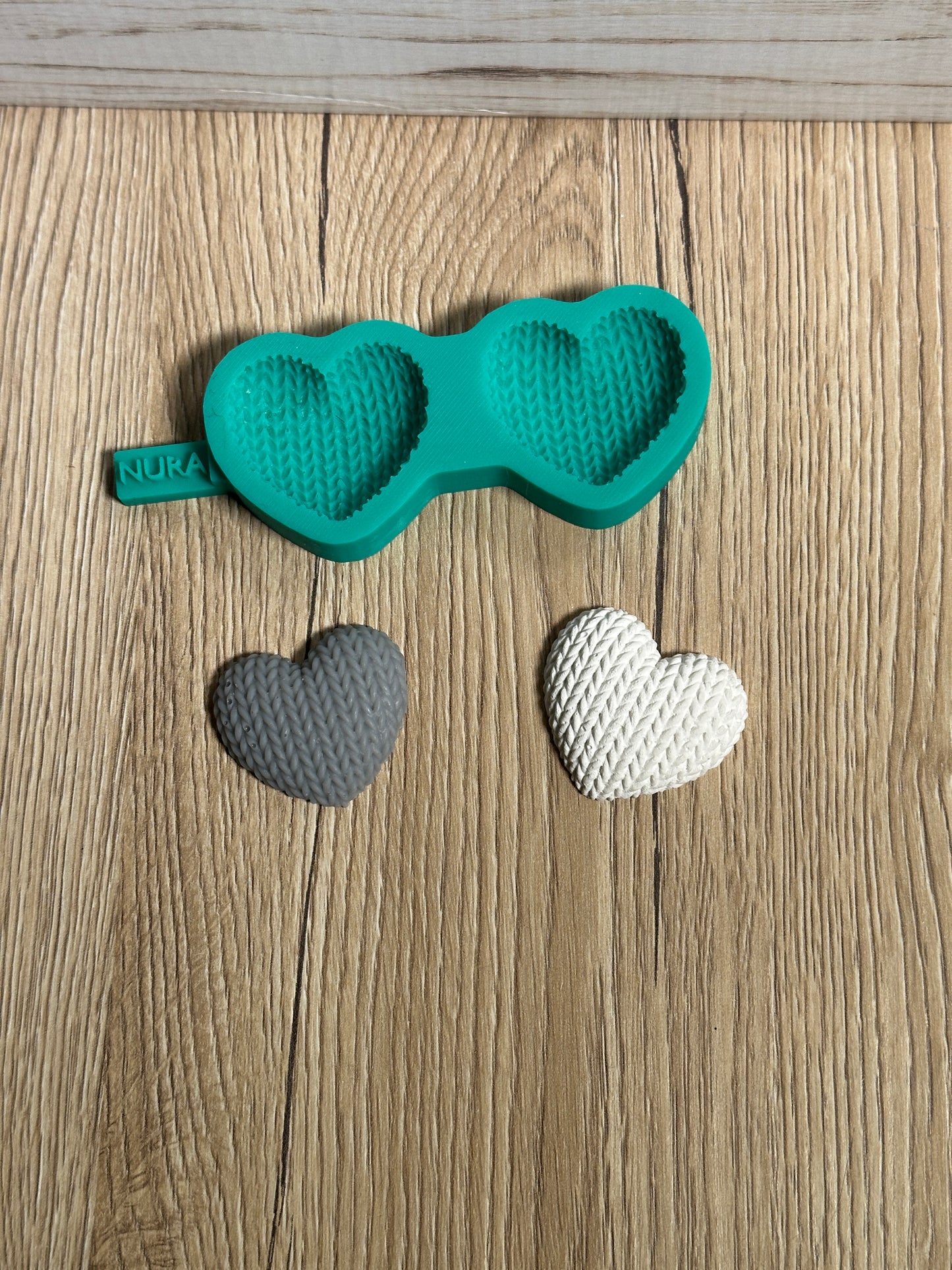 Stampo in silicone - Cuori all'uncinetto