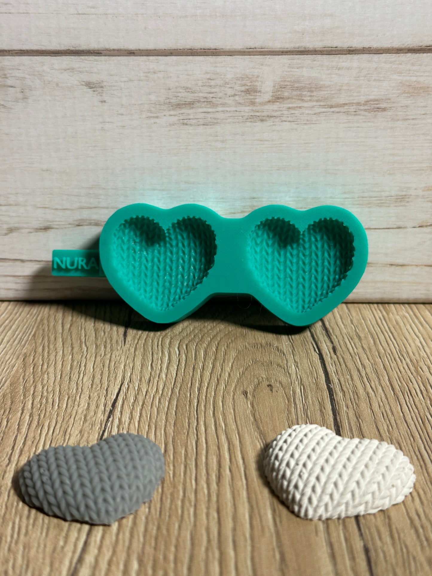 Stampo in silicone - Cuori all'uncinetto