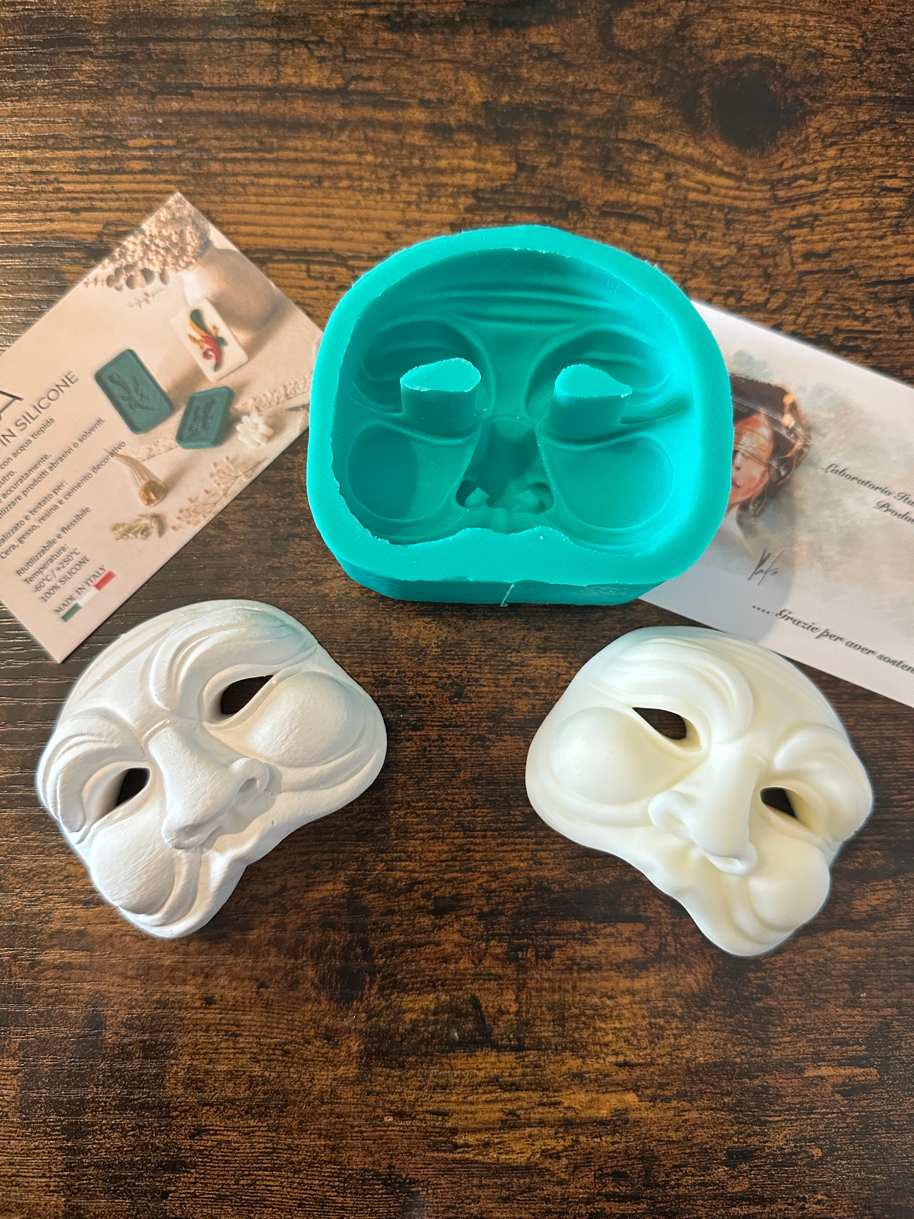 Stampo in silicone - Maschera Pulcinella