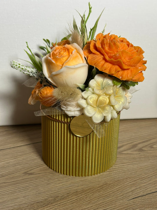 Orange Grey and Green Bouquet