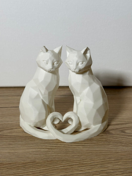 Scultura Gatti Innamorati