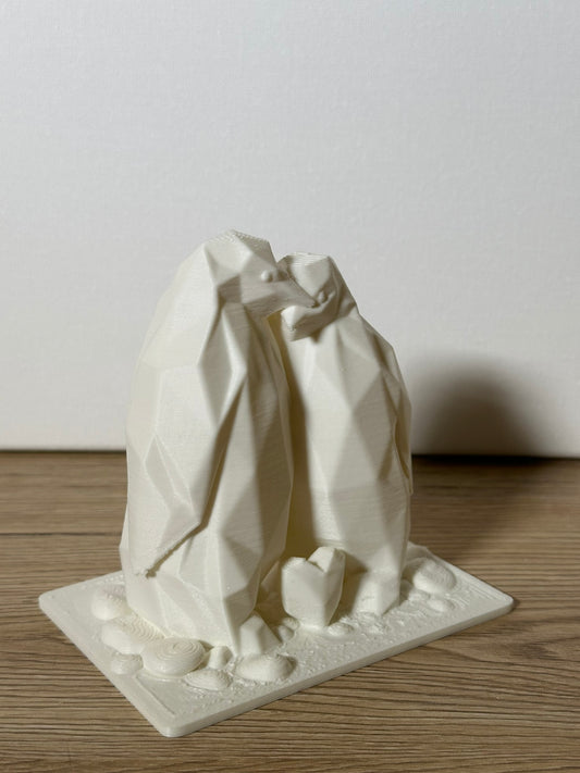 Scultura Pinguini Innamorati
